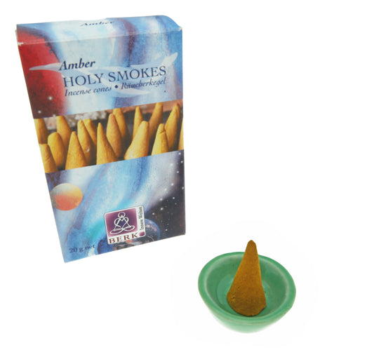 Holy Smokes Incense Cones "Amber" - A sensory journey through warmth and depth