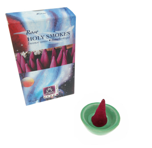 Holy Smokes Incense Cones "Rose" - Floral Fragrance Experience 