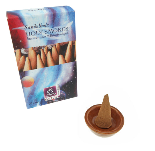 Holy Smokes Incense Cones "Sandalwood" - Relaxing Aroma 