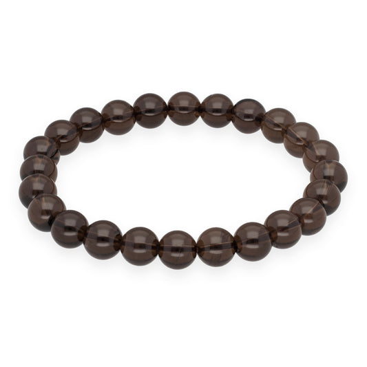 Smoky quartz bead bracelet | 8 mm