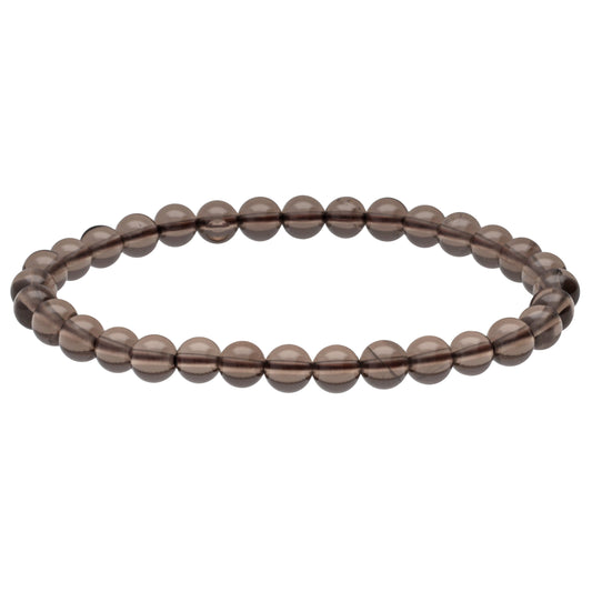 Smoky quartz bead bracelet | 6 mm