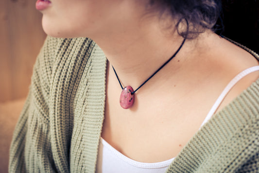 Rhodonite drop pendant 