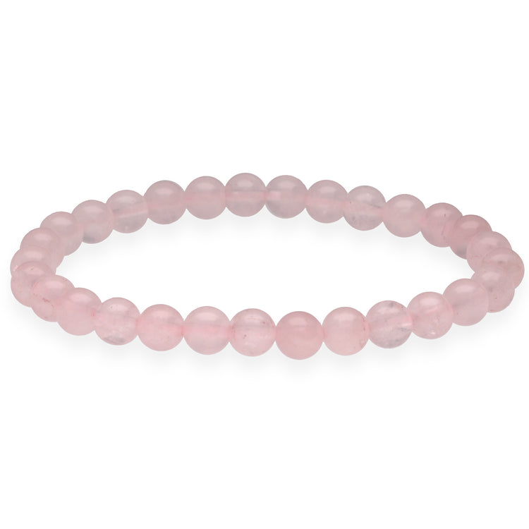 Rose quartz bead bracelet | 6 mm