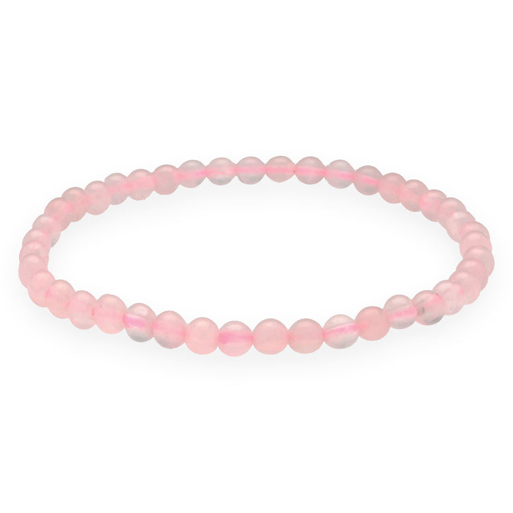 Rose quartz mini bead bracelet | 4 mm