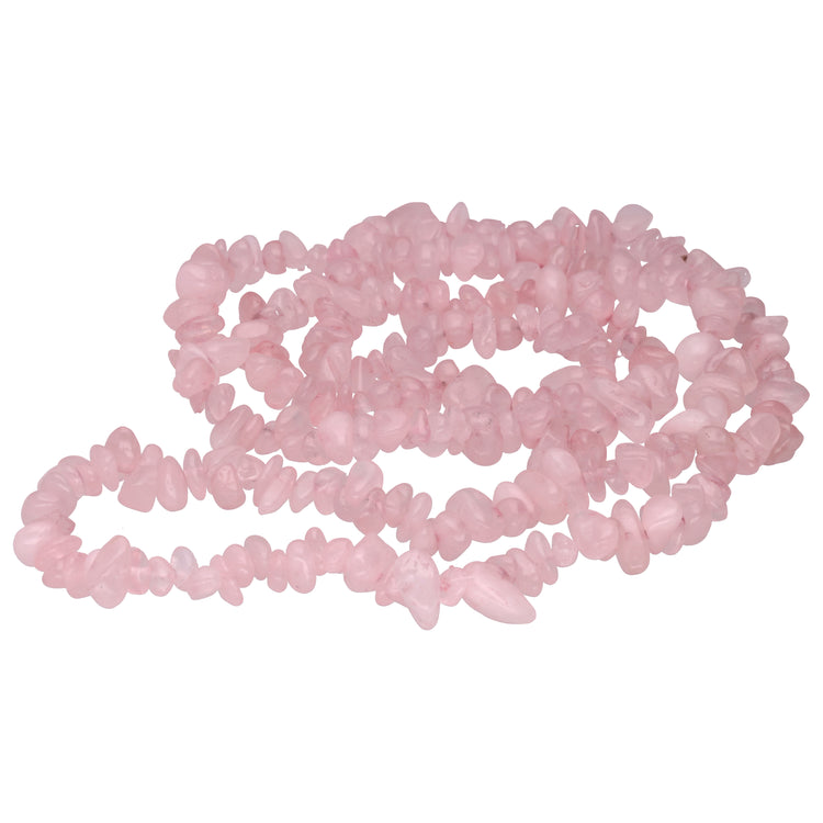 Rose quartz splinter chain | 80 cm