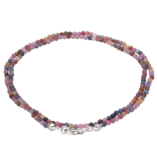 Ruby-Sapphire | High-quality necklace | 2 mm