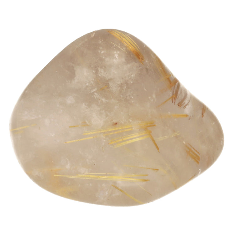 Rutilated quartz tumbled stone