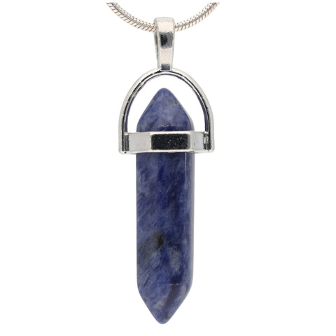 Sodalite | Double point, set | silver-colored bail