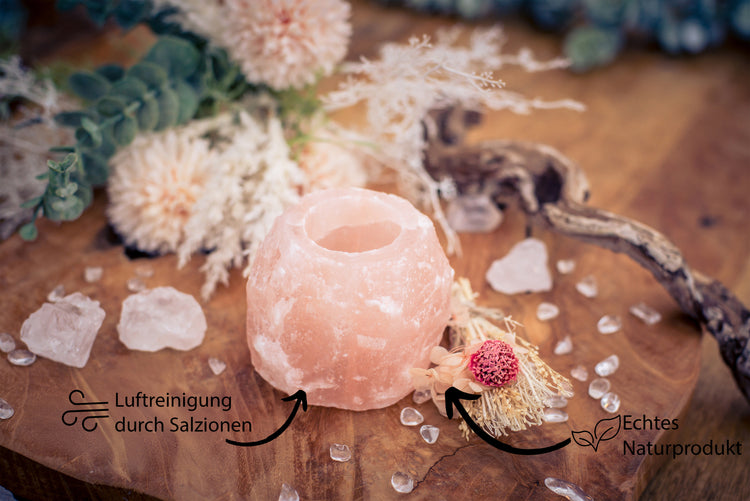 Salzkristall Teelichthalter