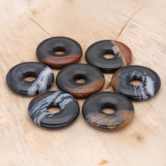 Sardonyx Donut | 30 mm pendant + cotton cord