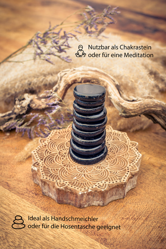 Tourmaline, black (Schorl) disc stone