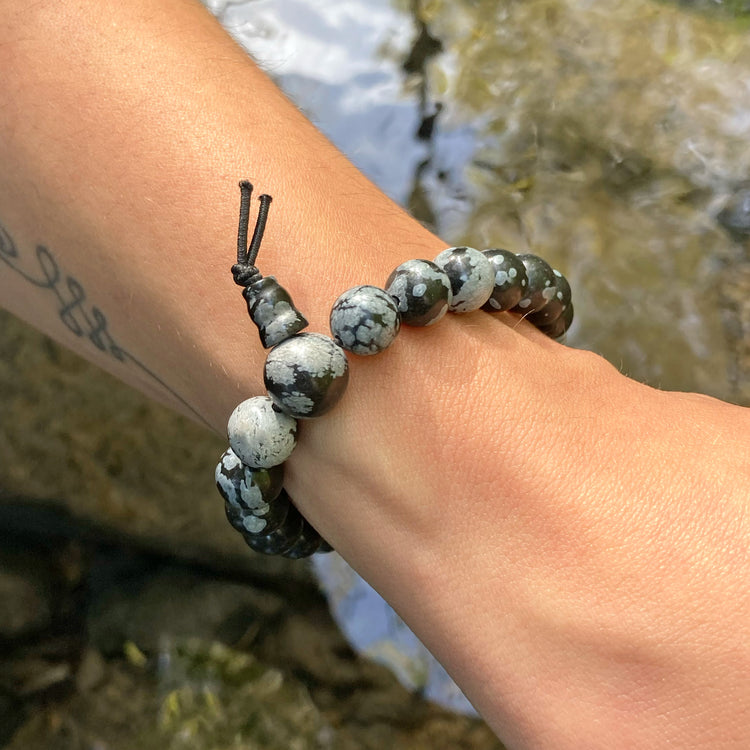 Snowflake Obsidian Power Bracelet