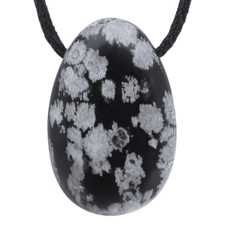 Snowflake Obsidian Drop pendant