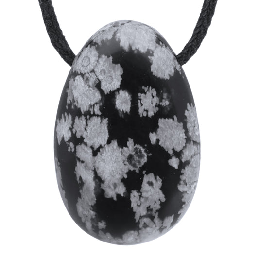 Snowflake Obsidian Drop Pendant 