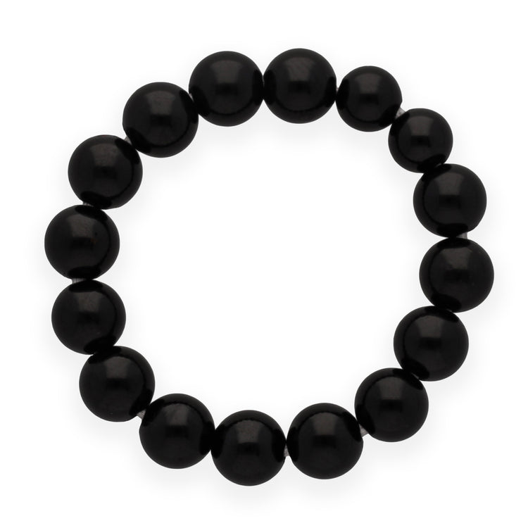 Tourmaline/Schorl | elastic ball ring