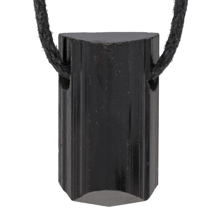 Small tourmaline (Schörl) raw stone pendant