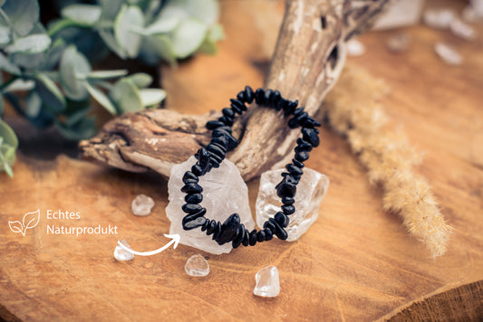 Tourmaline, black (Schörl) splinter bracelet