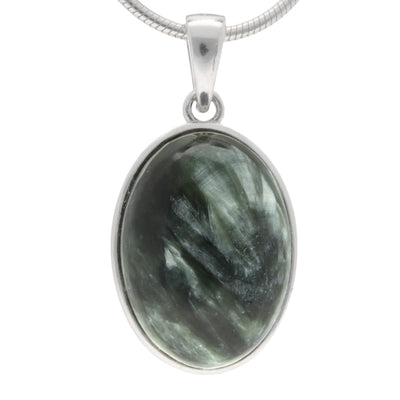 Seraphinite Pendant (oval) set in Silver