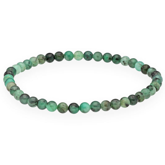 Emerald mini ball bracelet | 4 mm