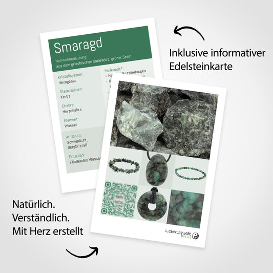 Emerald tumbled stone