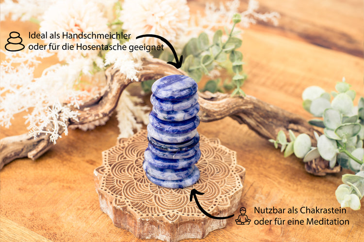 Sodalite disc stone