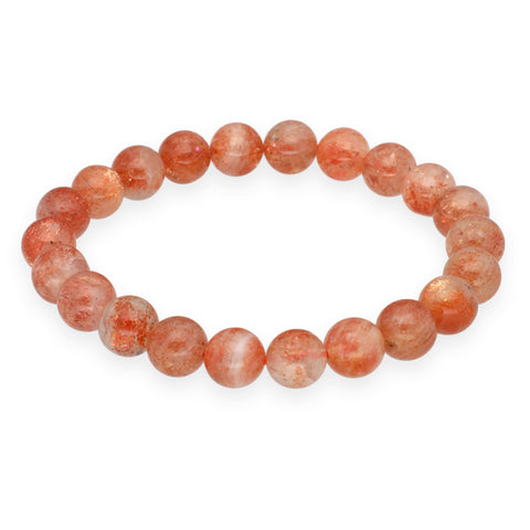 Sunstone Bead Bracelet | 8 mm