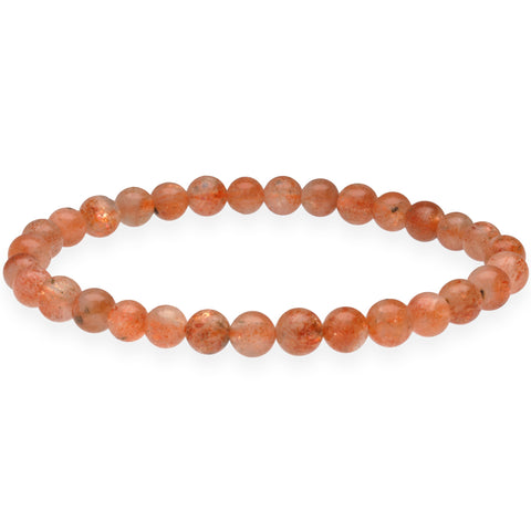Sunstone Bead Bracelet | 6 mm