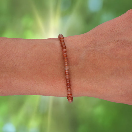 Sunstone mini bead bracelet | 4 mm