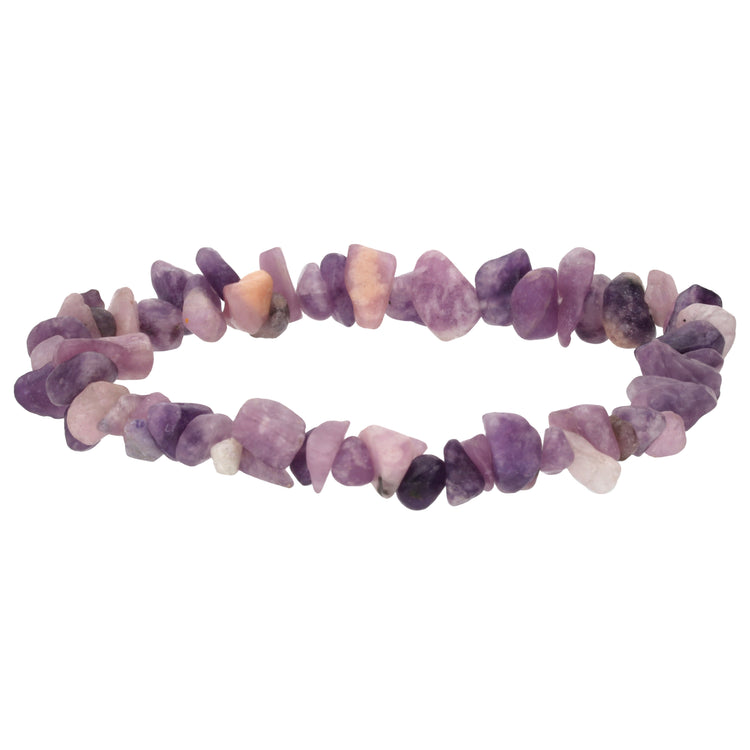 Lepidolite chip bracelet