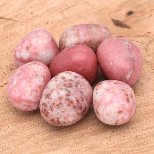 Thulite tumbled stone