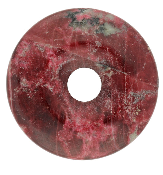 Thulite Donut | 30 mm pendant + cotton cord