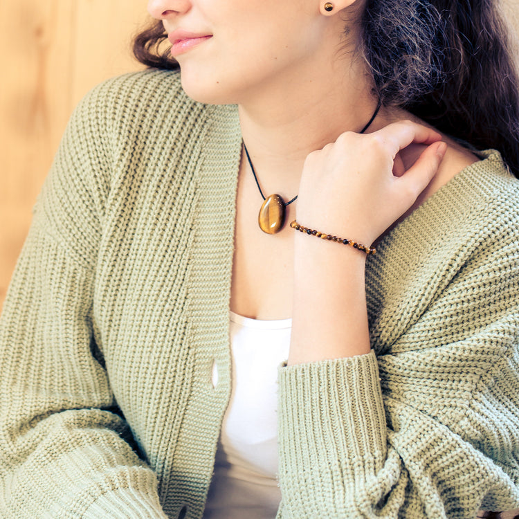 Tiger's eye mini bead bracelet | 4 mm