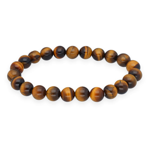 Tiger's Eye Bead Bracelet | 8 mm