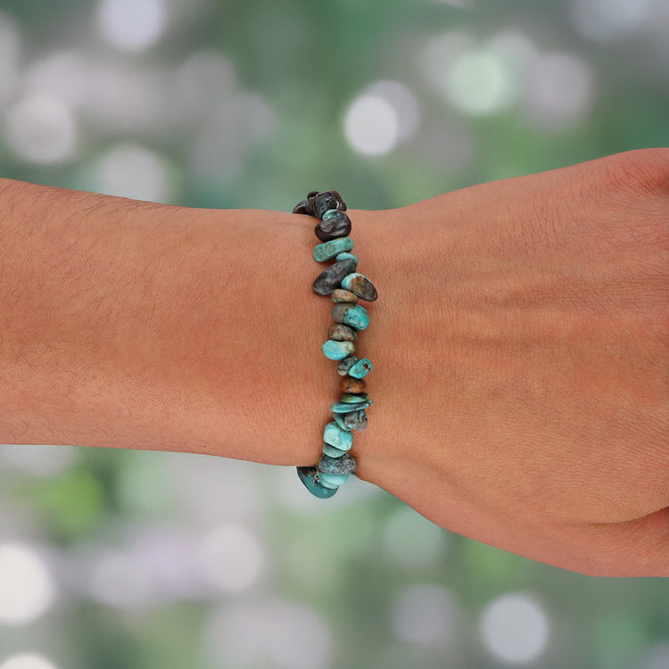 Türkis, natur Splitterarmband