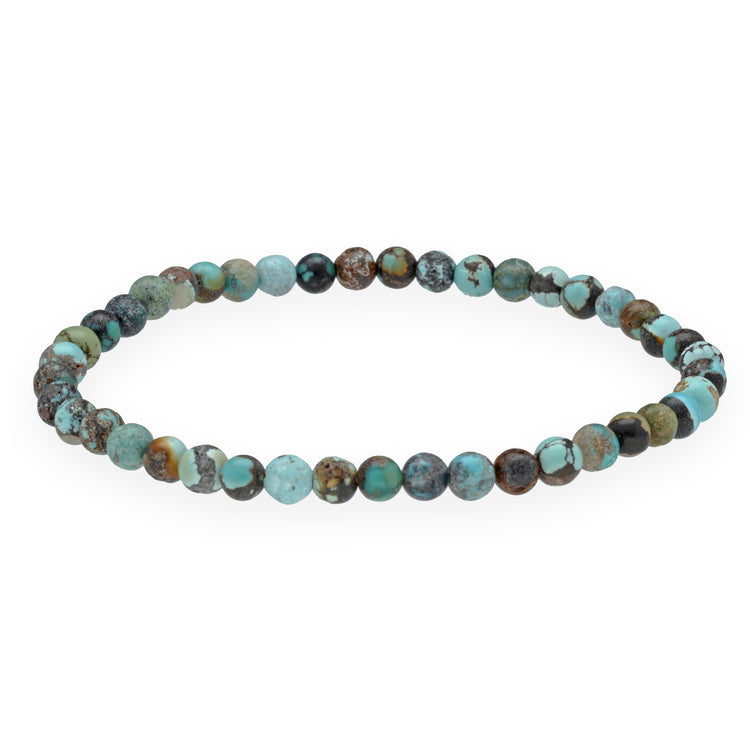 Natural turquoise mini bead bracelet | 4 mm