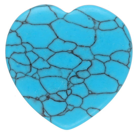 Turquoise (reconstructed) heart | Palm stone 2x2 cm 