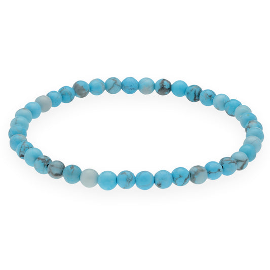 Turquoise rectangle mini bead bracelet | 4 mm