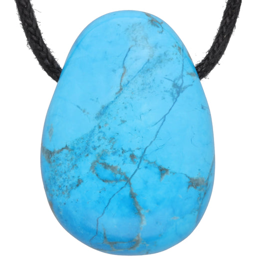 Turquoise (reconstructed) drop pendant