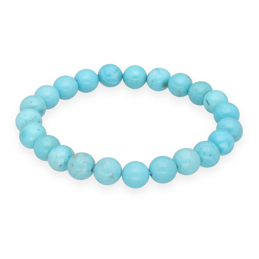 Turquoise rectangle bead bracelet | 8 mm
