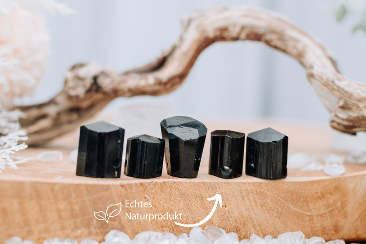 Small tourmaline (Schörl) raw stone pendant