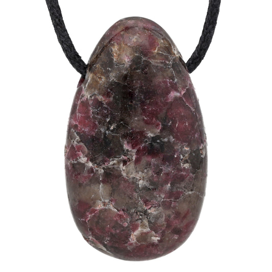 Tourmaline, red (Rubellite) drop pendant