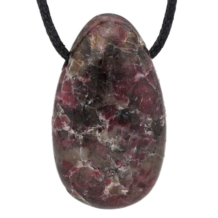 Tourmaline, red (Rubellite) drop pendant