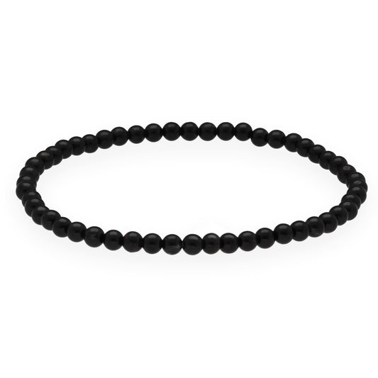 Tourmaline, black (Schörl) mini ball bracelet | 4mm 