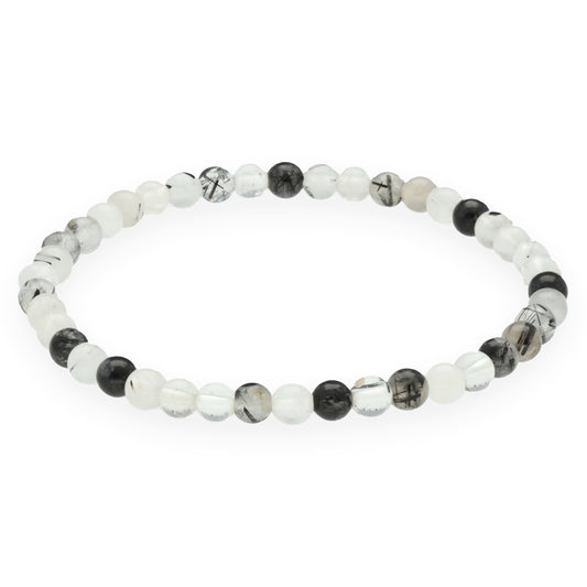 Tourmaline quartz mini bead bracelet | 4 mm 