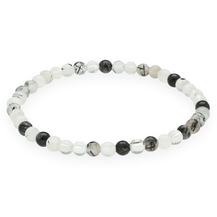 Tourmaline quartz mini bead bracelet | 4 mm 