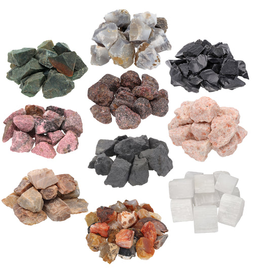 Water Stones XL Mix #2 | 10 popular types of natural stones for gemstone water | 1 kg total