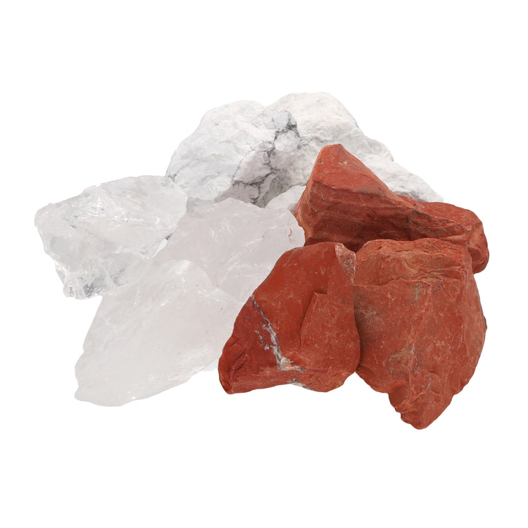Water Stones "Fitness" Mix | Red Jasper + Magnesite + Rock Crystal