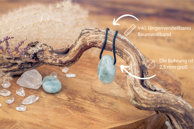 Aquamarine drop pendant