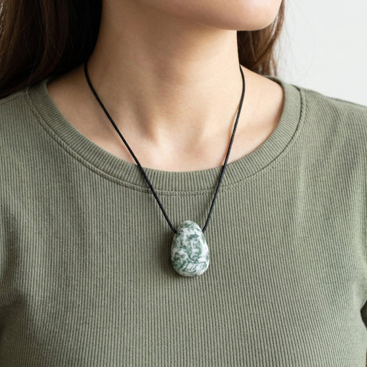 Tree Agate Drop Pendant