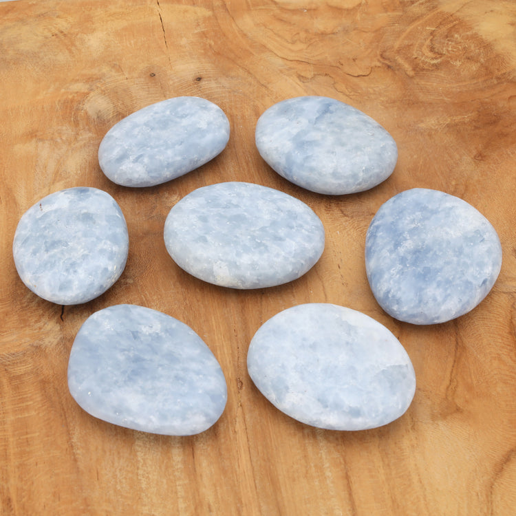 Calcite, blue disc stone